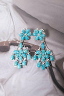 Blooming Stone Chandelier Earrings-Stud Earrings-Rae Collective, Women's Online Fashion Boutique Located in Phoenix, Arizona (Scottsdale Area)