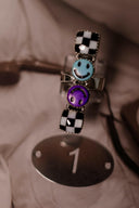 Smiley Checkered Bar Ring-Rings-Rae Collective, Women's Online Fashion Boutique Located in Phoenix, Arizona (Scottsdale Area)
