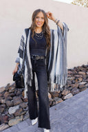 Sedona Sands Stripe Ruana Kimono-kimono-Rae Collective, Women's Online Fashion Boutique Located in Phoenix, Arizona (Scottsdale Area)