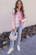 Winter Bloom Floral Print Quilted Puffer Jacket-Jackets-Rae Collective, Women's Online Fashion Boutique Located in Phoenix, Arizona (Scottsdale Area)