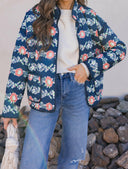 Winter Bloom Floral Print Quilted Puffer Jacket-Jackets-Rae Collective, Women's Online Fashion Boutique Located in Phoenix, Arizona (Scottsdale Area)