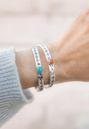 Star Stamped Single Stone Sterling Silver Cuff | PREORDER NOW OPEN-Cuffs-Rae Collective, Women's Online Fashion Boutique Located in Phoenix, Arizona (Scottsdale Area)