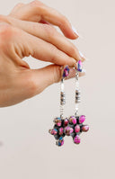 Soul Sister Flower Sterling Silver & Stone Earrings MADE TO ORDER-Drop Earrings-Rae Collective, Women's Online Fashion Boutique Located in Phoenix, Arizona (Scottsdale Area)