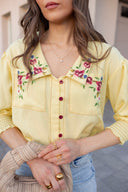 Garden Daydream Floral Embroidered Blouse