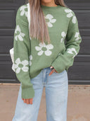 Georgia Daisy Spring Sweater | S-XL-Sweaters-Rae Collective, Women's Online Fashion Boutique Located in Phoenix, Arizona (Scottsdale Area)