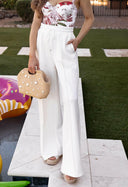 Drawstring Wide Leg Pants with Pockets-Bottoms-Rae Collective, Women's Online Fashion Boutique Located in Phoenix, Arizona (Scottsdale Area)