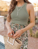 Niki Biki Ribbed High Neck Crop Top-Tanks-Krush Kandy, Women's Online Fashion Boutique Located in Phoenix, Arizona (Scottsdale Area)