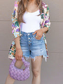 Risen Krissy Button Fly Frayed Hem Denim Shorts-Shorts-Krush Kandy, Women's Online Fashion Boutique Located in Phoenix, Arizona (Scottsdale Area)