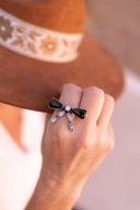 Bow & Crystal Stone Ring-Rings-Rae Collective, Women's Online Fashion Boutique Located in Phoenix, Arizona (Scottsdale Area)