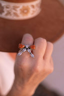 Bow & Crystal Stone Ring-Rings-Rae Collective, Women's Online Fashion Boutique Located in Phoenix, Arizona (Scottsdale Area)