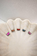 Square Dance Sterling Silver Bar Necklace-Squash Blossom Necklaces-Rae Collective, Women's Online Fashion Boutique Located in Phoenix, Arizona (Scottsdale Area)