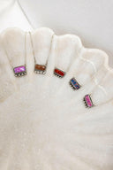 Square Dance Sterling Silver Bar Necklace-Squash Blossom Necklaces-Rae Collective, Women's Online Fashion Boutique Located in Phoenix, Arizona (Scottsdale Area)