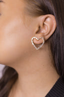 Feel The Love Sterling Crystal Heart Earrings-Stud Earrings-Rae Collective, Women's Online Fashion Boutique Located in Phoenix, Arizona (Scottsdale Area)