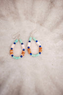 Desert Dew Beaded Teardrop Earrings - Native made