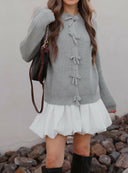Mon Cherie Knit Bow-Front Cardigan-Cardigans-Rae Collective, Women's Online Fashion Boutique Located in Phoenix, Arizona (Scottsdale Area)