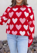Hearts Galore Luxe Pearl Detail Sweater-Sweaters-Rae Collective, Women's Online Fashion Boutique Located in Phoenix, Arizona (Scottsdale Area)