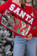 Clear Christmas Makeup Bag-Purses & Bags-Rae Collective, Women's Online Fashion Boutique Located in Phoenix, Arizona (Scottsdale Area)