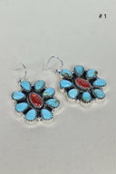Turquoise Halo Delight Earrings-Drop Earrings-Rae Collective, Women's Online Fashion Boutique Located in Phoenix, Arizona (Scottsdale Area)