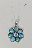 Sterling Silver Crystal and Gemstone Daisy Necklace-Gemstone Bracelets-Rae Collective, Women's Online Fashion Boutique Located in Phoenix, Arizona (Scottsdale Area)