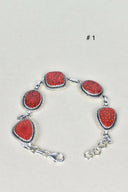 ONE OF A KIND STERLING SILVER 5 STONE BRACELET-Gemstone Bracelets-Rae Collective, Women's Online Fashion Boutique Located in Phoenix, Arizona (Scottsdale Area)