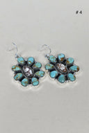 Turquoise Halo Delight Earrings-Drop Earrings-Rae Collective, Women's Online Fashion Boutique Located in Phoenix, Arizona (Scottsdale Area)