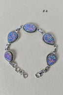 ONE OF A KIND STERLING SILVER 5 STONE BRACELET-Gemstone Bracelets-Rae Collective, Women's Online Fashion Boutique Located in Phoenix, Arizona (Scottsdale Area)