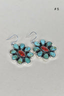 Turquoise Halo Delight Earrings-Drop Earrings-Rae Collective, Women's Online Fashion Boutique Located in Phoenix, Arizona (Scottsdale Area)