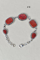 ONE OF A KIND STERLING SILVER 5 STONE BRACELET-Gemstone Bracelets-Rae Collective, Women's Online Fashion Boutique Located in Phoenix, Arizona (Scottsdale Area)