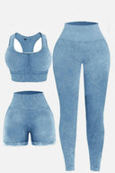 3 Piece Washed Square Neck Wide Strap Active Set-Rae Collective, Women's Online Fashion Boutique Located in Phoenix, Arizona (Scottsdale Area)