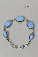 ONE OF A KIND STERLING SILVER 5 STONE BRACELET-Gemstone Bracelets-Rae Collective, Women's Online Fashion Boutique Located in Phoenix, Arizona (Scottsdale Area)