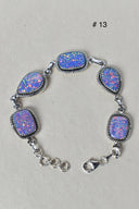 ONE OF A KIND STERLING SILVER 5 STONE BRACELET-Gemstone Bracelets-Rae Collective, Women's Online Fashion Boutique Located in Phoenix, Arizona (Scottsdale Area)