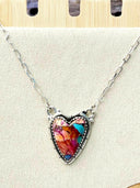 Love Is In The Air Heart Slab Necklace-Necklaces-Rae Collective, Women's Online Fashion Boutique Located in Phoenix, Arizona (Scottsdale Area)