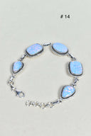 ONE OF A KIND STERLING SILVER 5 STONE BRACELET-Gemstone Bracelets-Rae Collective, Women's Online Fashion Boutique Located in Phoenix, Arizona (Scottsdale Area)