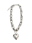 Alyssa Heart Chain Necklace-Necklaces-Krush Kandy, Women's Online Fashion Boutique Located in Phoenix, Arizona (Scottsdale Area)
