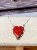 Long Heart Stone Slab Necklace MADE TO ORDER-Necklaces-Rae Collective, Women's Online Fashion Boutique Located in Phoenix, Arizona (Scottsdale Area)