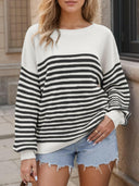 Comfy Chic Oversized Stripe Sweater-Sweaters-Rae Collective, Women's Online Fashion Boutique Located in Phoenix, Arizona (Scottsdale Area)