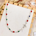 One Of A Kind Northern Ember Bow Necklaces-Necklaces-Rae Collective, Women's Online Fashion Boutique Located in Phoenix, Arizona (Scottsdale Area)