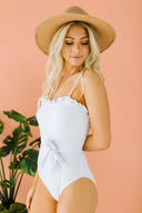 Ruffled Tie Swimsuit-Swimwear-Krush Kandy, Women's Online Fashion Boutique Located in Phoenix, Arizona (Scottsdale Area)