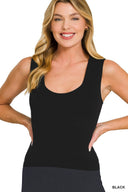 Seamless U-Neck Cropped Tank Top