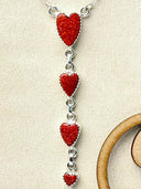 Heart Trail Stone Necklace-Necklaces-Rae Collective, Women's Online Fashion Boutique Located in Phoenix, Arizona (Scottsdale Area)