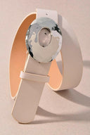 Brighter Days Metal Oval Buckle Belt-Belts-Rae Collective, Women's Online Fashion Boutique Located in Phoenix, Arizona (Scottsdale Area)