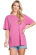 Floral Cow Skull Graphic Premium Washed Tee PREORDER-Graphic Tees-Rae Collective, Women's Online Fashion Boutique Located in Phoenix, Arizona (Scottsdale Area)