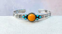 Rosarita Round Bar Turquoise Cuff-Bracelets-Krush Kandy, Women's Online Fashion Boutique Located in Phoenix, Arizona (Scottsdale Area)