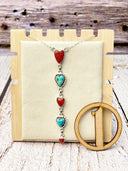 Multi Heart Lariat Necklace-Necklaces-Rae Collective, Women's Online Fashion Boutique Located in Phoenix, Arizona (Scottsdale Area)