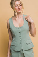 Button Down Classy Top-Tops-Rae Collective, Women's Online Fashion Boutique Located in Phoenix, Arizona (Scottsdale Area)