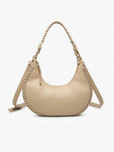 Aria Whipstitch Crescent Shoulder Bag-handbags-Krush Kandy, Women's Online Fashion Boutique Located in Phoenix, Arizona (Scottsdale Area)