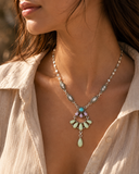 Moonflower Mixed Turquoise Necklace Bag 23