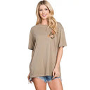 Floral Cow Skull Graphic Premium Washed Tee PREORDER-Graphic Tees-Rae Collective, Women's Online Fashion Boutique Located in Phoenix, Arizona (Scottsdale Area)