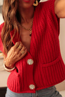 Cozy Chic Knit Sweater Vest with Side Pockets (2 Colors)-Sweaters-Krush Kandy, Women's Online Fashion Boutique Located in Phoenix, Arizona (Scottsdale Area)