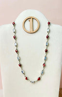 Darling Dahlias and Crystals Statement Necklace-Necklaces-Krush Kandy, Women's Online Fashion Boutique Located in Phoenix, Arizona (Scottsdale Area)